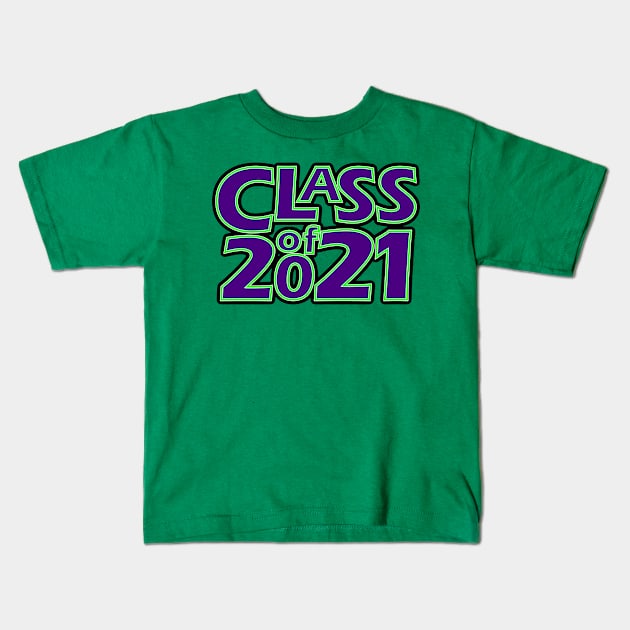 Grad Class of 2021 Kids T-Shirt by gkillerb